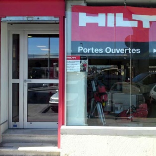 Porte lourde de magasin en aluminium