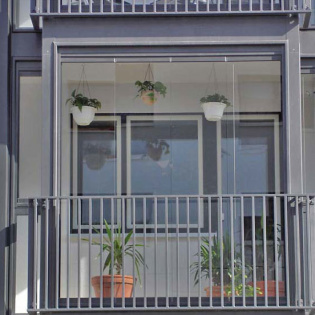 Vitrage de balcon transparent SL25 - Aluminium, sans isolation - Solarlux