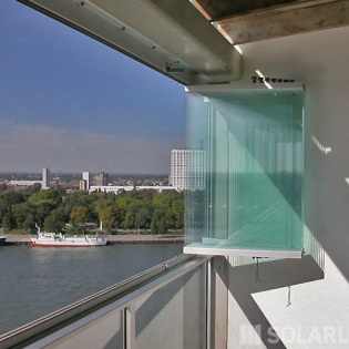 Vitrage de balcon transparent SL25 - Aluminium, sans isolation - Solarlux