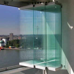 Vitrage de balcon transparent SL25 - Aluminium, sans isolation - Solarlux